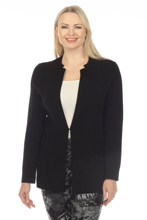 Joseph Ribkoff Style 233975 Black Long Sleeve Knit Cover-Up Jacket