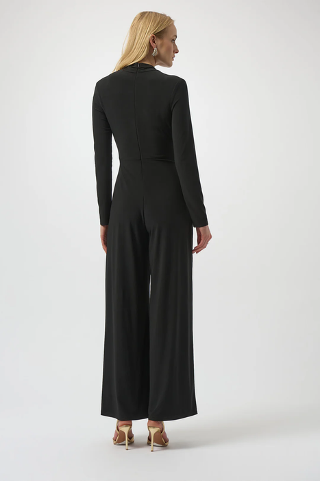 Joseph Ribkoff Black Long Sleeve Wide-Leg Jumpsuit 254013