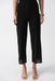 Joseph Ribkoff Style 251187 Black Mesh Insert Cropped Wide Leg Pants