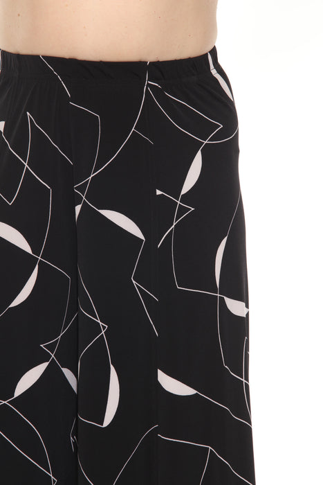 Joseph Ribkoff Black/Moonstone Abstract Print Crop Cocoon Pants 251060