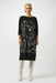 Joseph Ribkoff 253130 Black/Moonstone Face Print Boat Neck 3/4 Sleeves Cocoon Dress