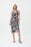 Joseph Ribkoff Style 232197 Black/Moonstone Leaf Print Wrap Front Midi Dress