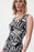 Joseph Ribkoff Black/Moonstone Leaf Print Wrap Front Midi Dress 232197 NEW