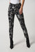 Joseph Ribkoff Style 233278 Black/Multi Abstract Face Print Pull On Cropped Pants