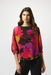 Joseph Ribkoff 253257 Black/Multi Floral Print 3/4 Sleeves Chiffon Top