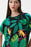 Joseph Ribkoff Black/Multi Tropical Print Crew Neck Short Sleeve Top 232025 NEW