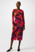 Joseph Ribkoff 253279 Black/Multi Floral Print Scoop Neck Long Sleeves Sheath Dress