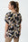 Joseph Ribkoff Black/Multi Floral Print Short Sleeve Hi-Low Top 231308 NEW
