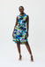 Joseph Ribkoff Style 232090 Black/Multi Geometric Print Button-Down Belted Shirt Dress
