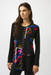 Joseph Ribkoff 253172 Black/Multi Geometric Print Long Sleeve Tunic Top