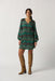 Joseph Ribkoff Style 233272 Black/Multi Geometric Print Satin Mini A-Line Dress