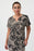 Joseph Ribkoff Style 232265 Black/Multi Leaf Print Grommet Accent Short Sleeve Top