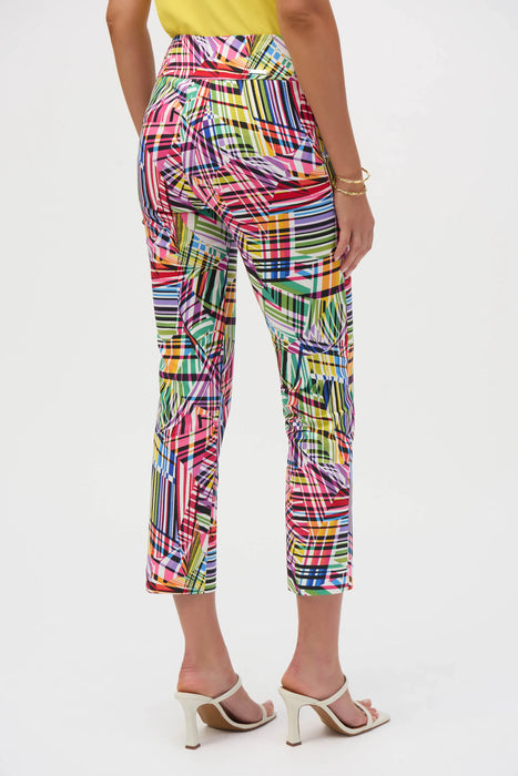 Joseph Ribkoff Printed Pull On Straight Cropped Pants 252233