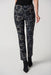 Joseph Ribkoff Style 233163 Black/Multi Retro Geometric Pull On Slim Ankle Pants