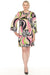 Joseph Ribkoff Style 252183 Black/Multi Retro Satin Mini Shift Dress