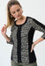 Joseph Ribkoff Style 231174 Black/Multi Stripe Block Pattern 3/4 Sleeve Jacket