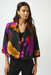Joseph Ribkoff 253271  Black/Multi Textured Abstract Print Boxy Blazer Jacket
