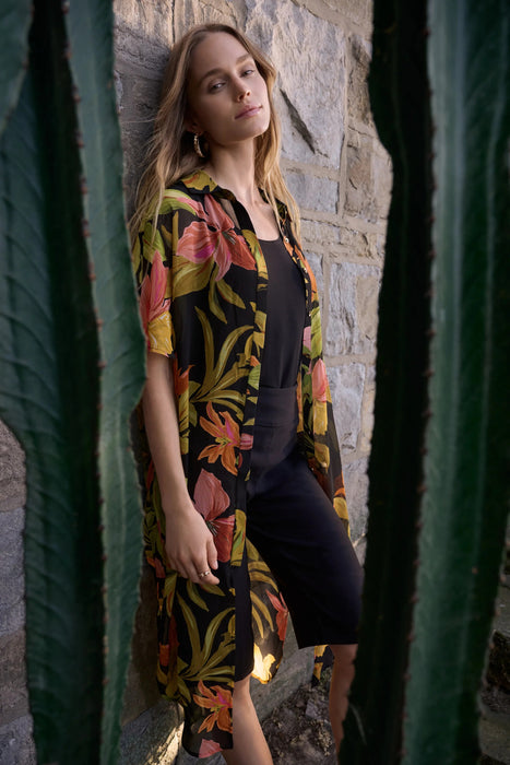 Joseph Ribkoff Printed Button-Down Straight Blouse 262949