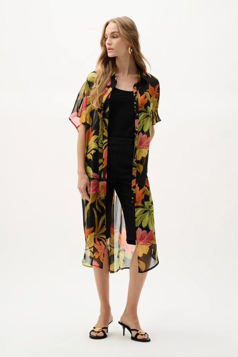Joseph Ribkoff Printed Button-Down Straight Blouse 262949