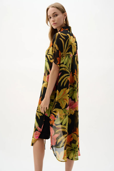 Joseph Ribkoff Printed Button-Down Straight Blouse 262949