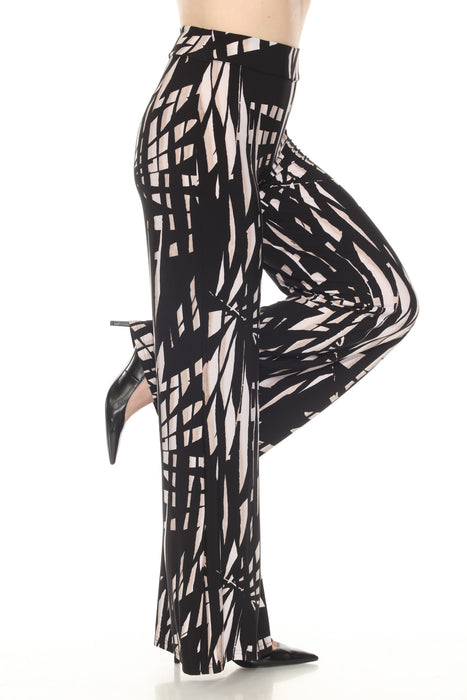Joseph Ribkoff Black/Multi Tropical Print Wide Leg Pants 251274