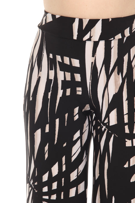 Joseph Ribkoff Black/Multi Tropical Print Wide Leg Pants 251274