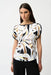 Joseph Ribkoff 261162 Black/Multi Tropical Short Sleeve Boxy Top