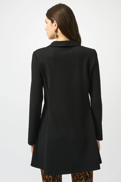 Joseph Ribkoff Black Notched Collar Fit and Flare Coat 253068