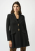 Joseph Ribkoff 253068 Black Notched Collar Fit and Flare Coat