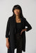 Joseph Ribkoff Style 233304 Black Open Front 3/4 Sleeve Long Blazer Jacket