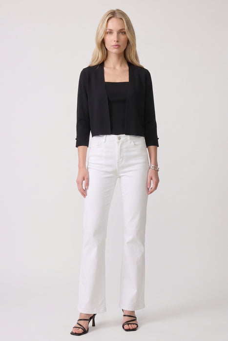 Joseph Ribkoff Black Pearl Ornament Cropped Cover-Up 251900S26