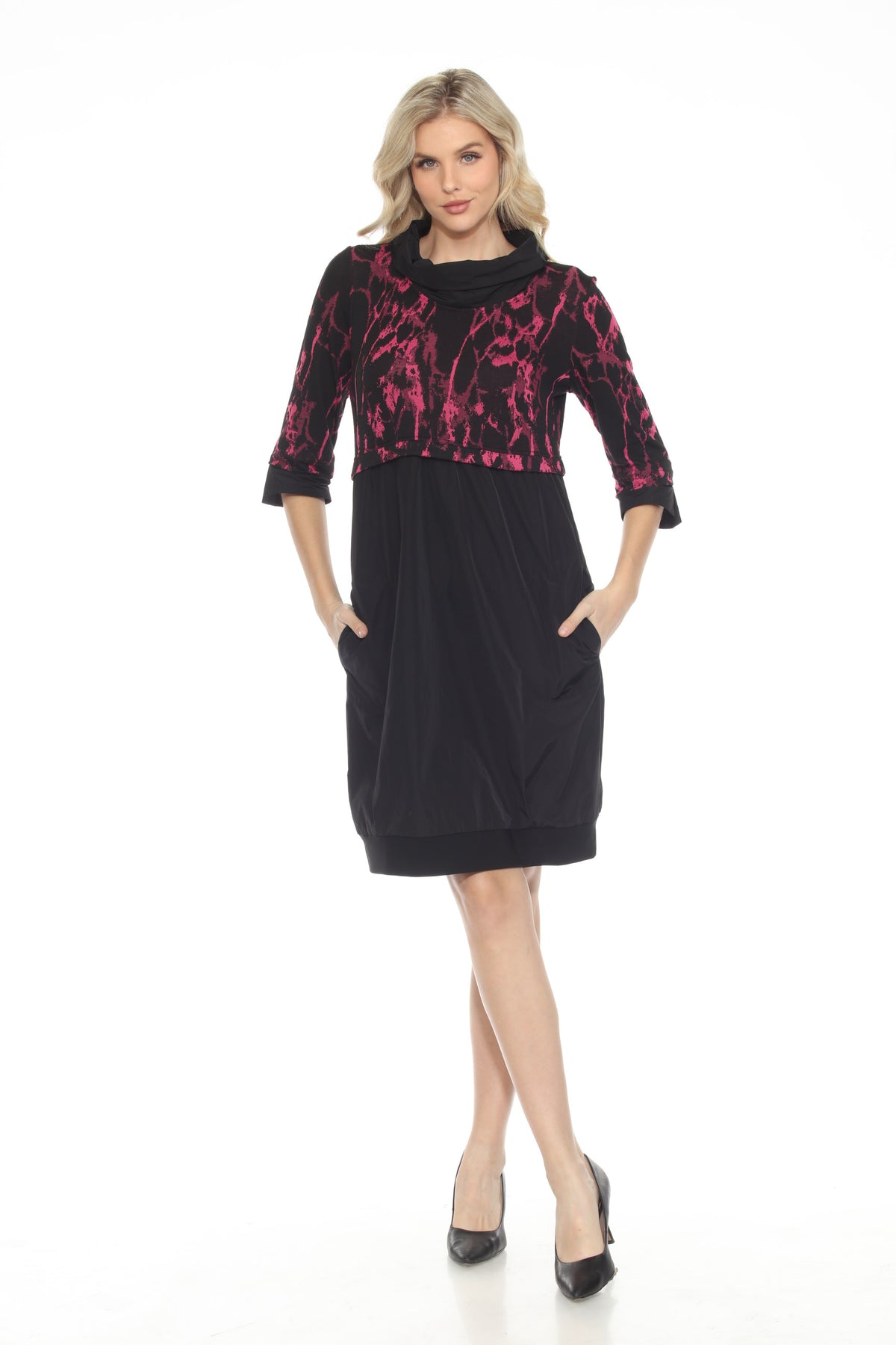 joseph-ribkoff-black-pink-