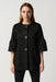 Joseph Ribkoff Style 234057 Black Plaid Woven Jacquard 3/4 Bell Sleeve Jacket
