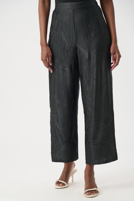 Joseph Ribkoff Pleated Satin Side Slit Culotte Pants 261161