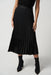 Joseph Ribkoff Style 234068 Black Pleated Side Zip A-Line Midi Skirt