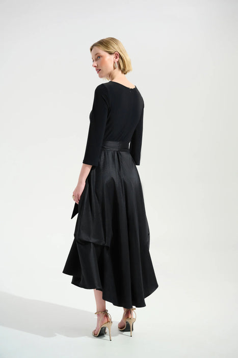 Joseph Ribkoff Pleated Taffeta Midi Fit and Flare Dress 261720