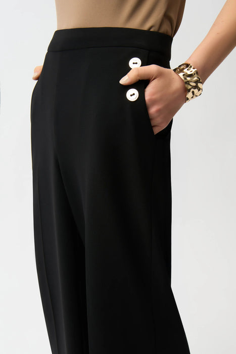 Joseph Ribkoff Black Pull On Culotte Pants 261105