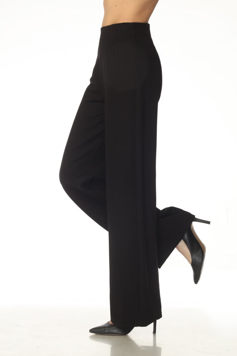 Joseph Ribkoff Black Pull On Heavy Knit Wide Leg Pant 254046
