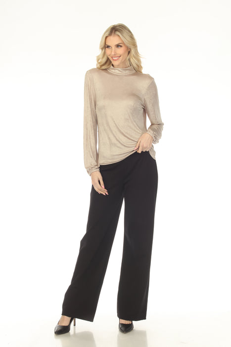 Joseph Ribkoff Black Pull On Heavy Knit Wide Leg Pant 254046