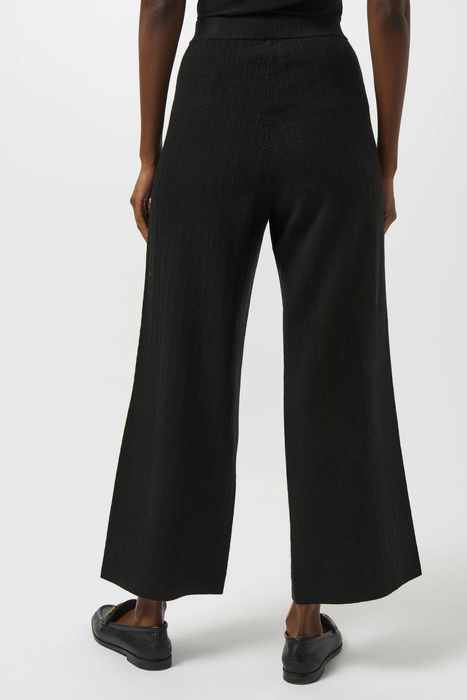Joseph Ribkoff Black Pull On Wide Leg Ankle Pants 253984