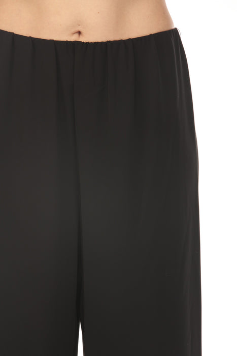 Joseph Ribkoff Black Pull On Twill Wide Leg Pants 254100