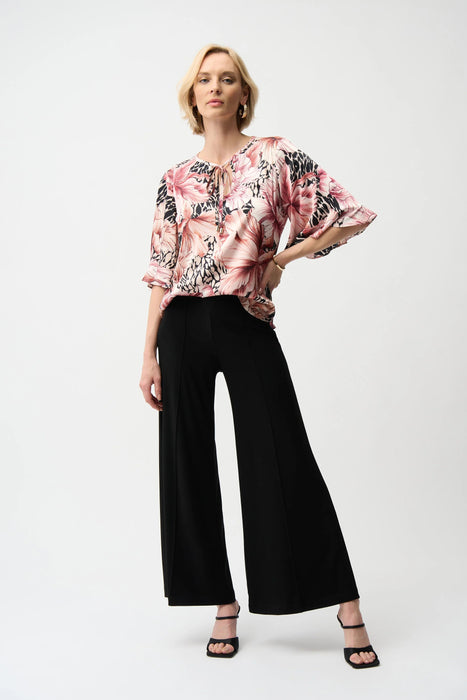 Joseph Ribkoff Black Pull-On Wide Leg Pants 251017S26