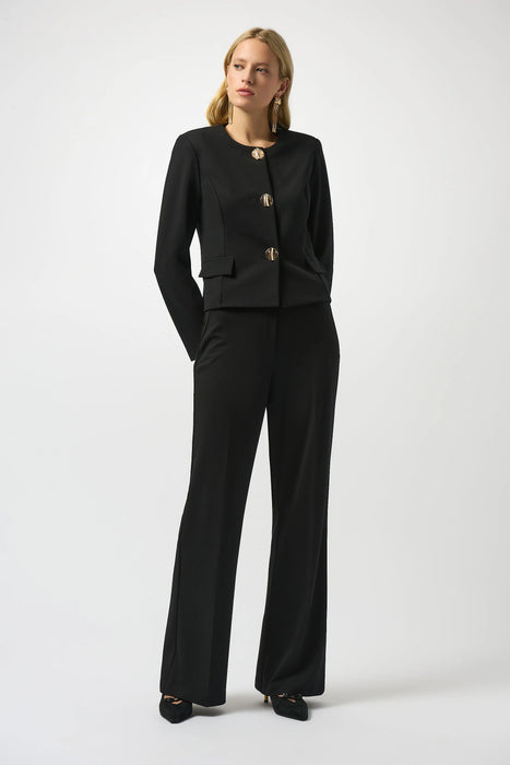 Joseph Ribkoff Pull On Mid-Rise Flared Trouser Pant 253073