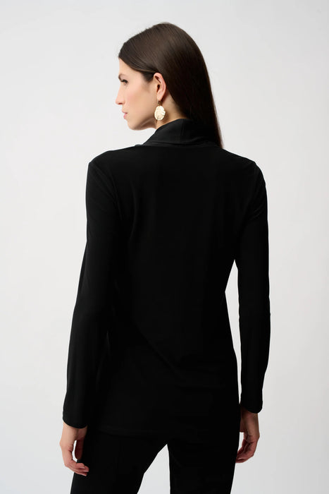 Joseph Ribkoff Pussy Bow V-Neck Long Sleeve Tunic Top 253003