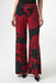 Joseph Ribkoff 254198 Black/Red Abstract Print Pull On Wide Leg Pants