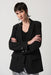 Joseph Ribkoff Style 234930 Black Rhinestone Embellished Oversized Blazer Jacket