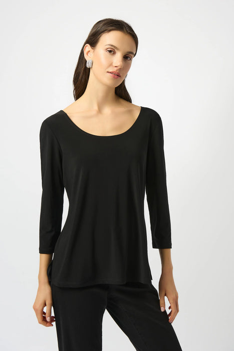 Joseph Ribkoff Scoop Neck 3/4 Sleeve Relaxed Top 253945