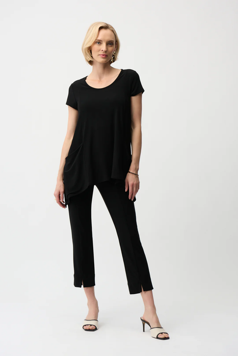 Joseph Ribkoff Scoop Neck Handkerchief Tunic Top 261310
