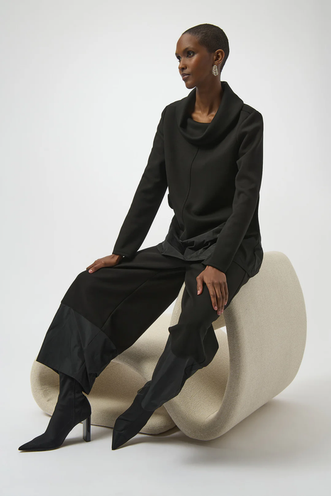 Joseph Ribkoff Black Scuba Pull On Balloon Leg Pants 254012