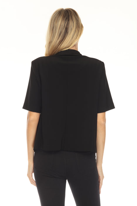 Joseph Ribkoff Black Short Sleeve Blazer Jacket 252220